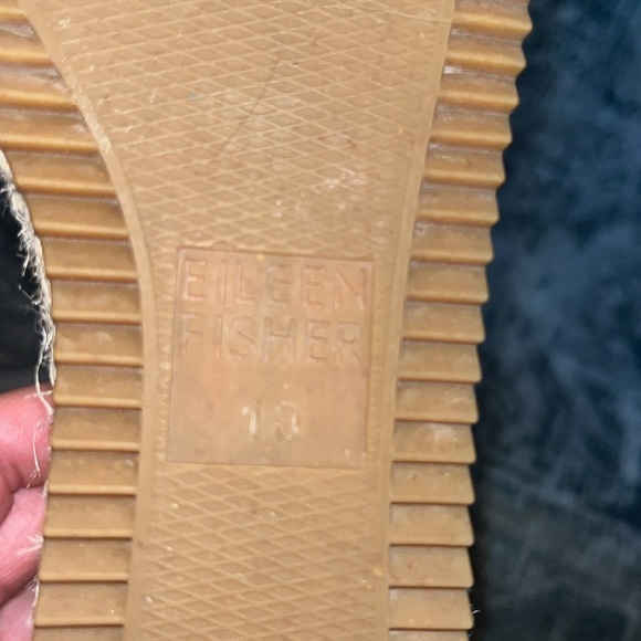 Eileen Fisher women’s Willow Tumbled Leather Wedge Espadrille size 11 - Picture 6 of 8